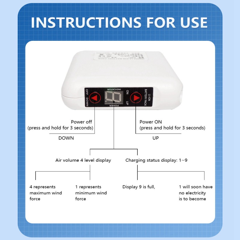 Cooling Fan Jacket Battery 5200mAh