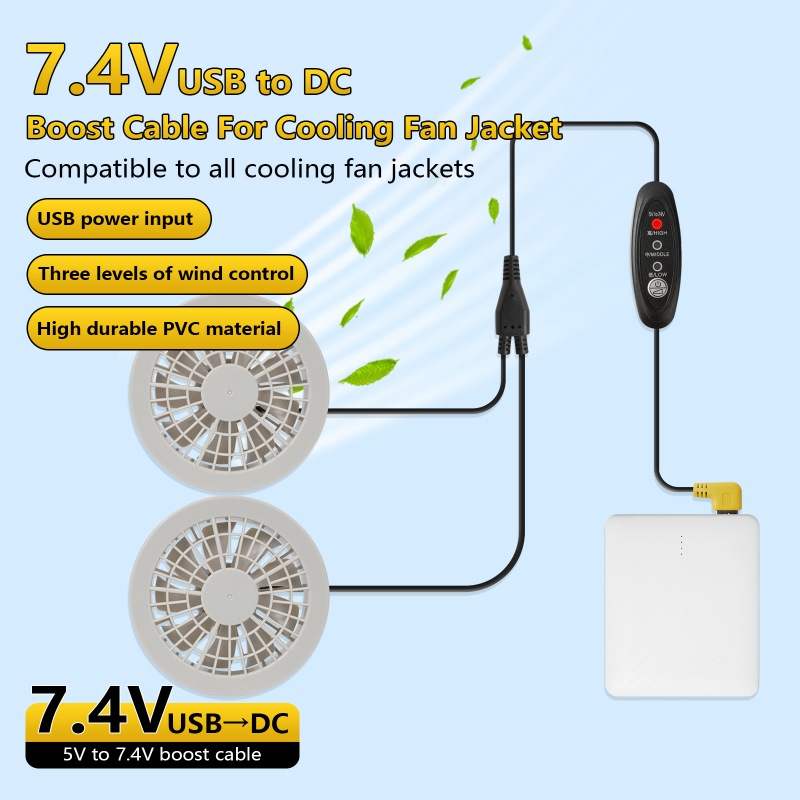 USB 5V To DC 7.4V Boost Cable