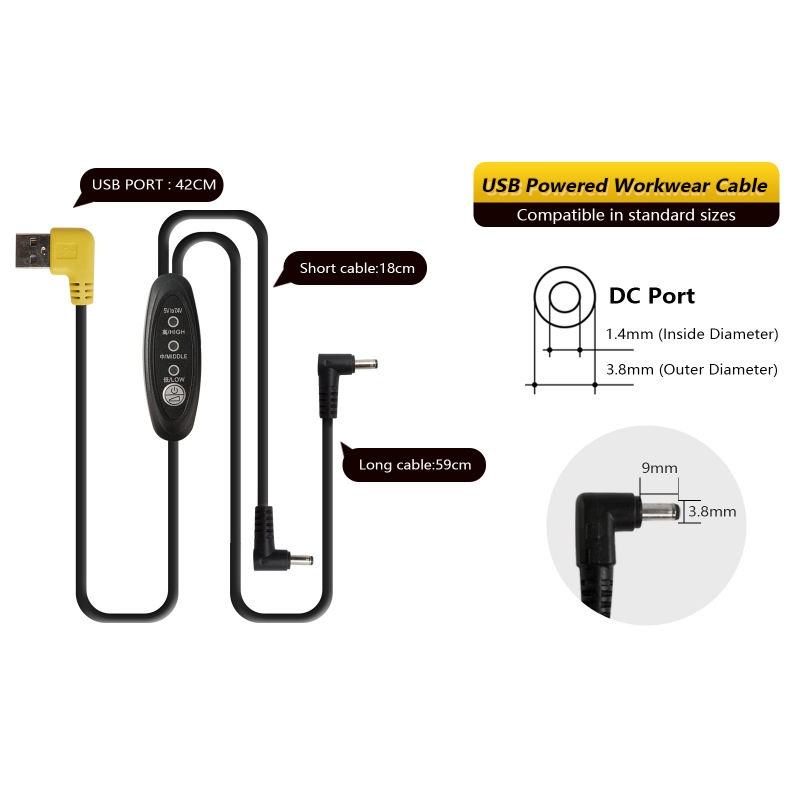 USB 5V To DC 7.4V Boost Cable