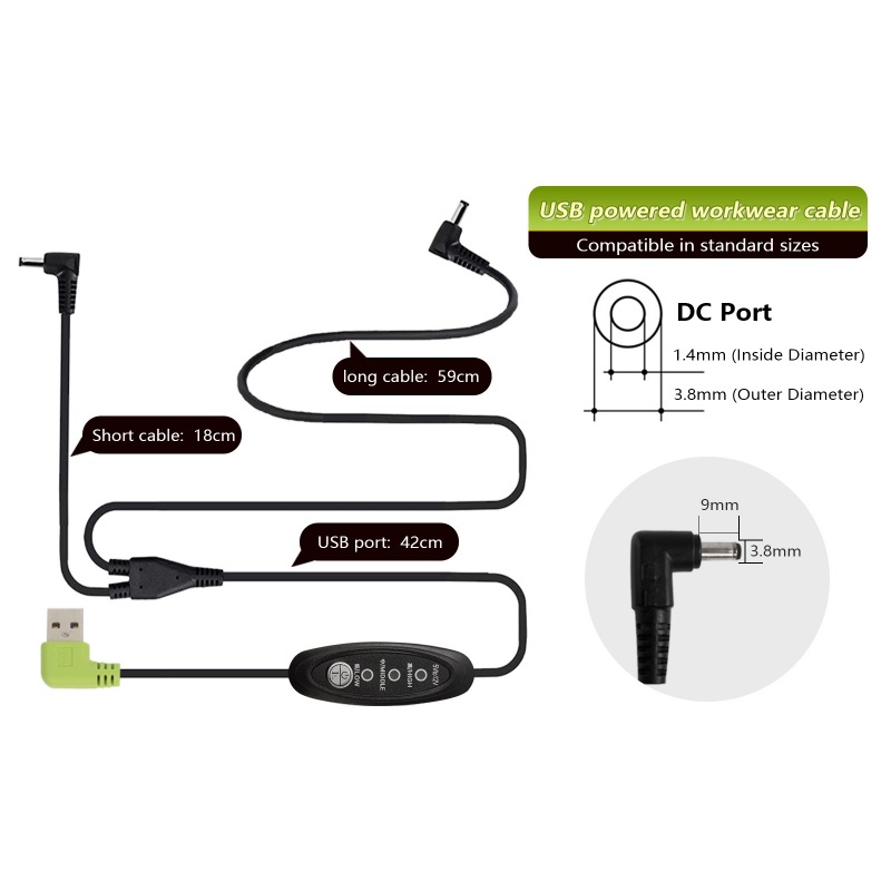 USB 5V To DC 12V Boost Cable