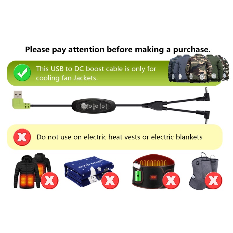 USB 5V To DC 12V Boost Cable