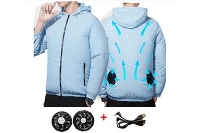 What are some common features of cooling fan jackets?