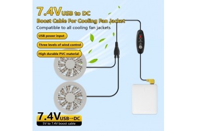 USB to DC 7.4V Control Cable: A Simple Solution for Cooling Fan Jacket Users